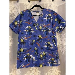 Star Wars Yoda Uni-Sex Scrub Top